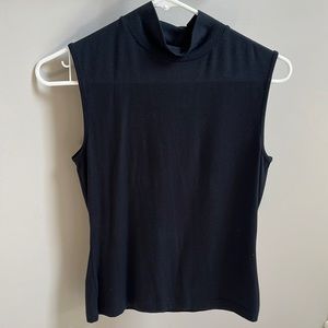 LOFT knit/jersey black sleeveless top in good condition, size S
